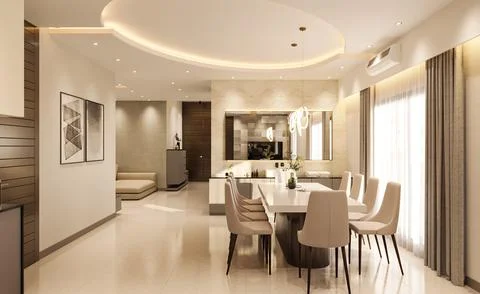 Interior Design Magic Transforming Your Dining Room with Luxury and Style Stock-Illustration