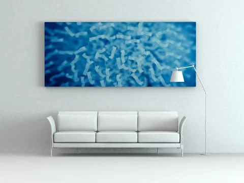 Interior design model room with sofa Illustrazione stock