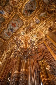 Interior design of the Opera Garnier Paris France Europe Foto stock