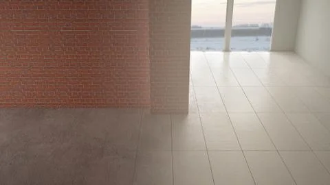 Interior design renovation, before and after, repair and wall painting, marbl イラスト素材