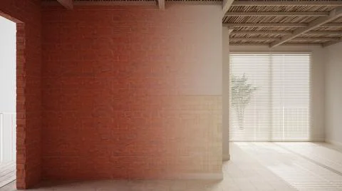 Interior design renovation, before and after, repair, wall painting, ceramic  Stock Illustration