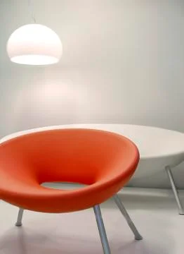 Interior design retro 60s Stock Photos