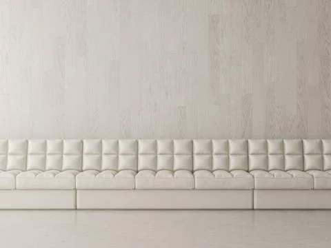 Interior design of room with couch 3D rendering Stock Illustration