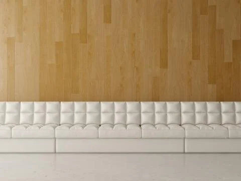 Interior design of room with couch 3D rendering Stock Illustration