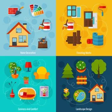 Interior Design Set Stock Illustration