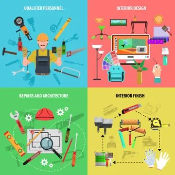 Interior Design Set Stock Illustration