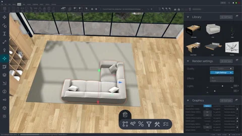 Interior Design Software Screen Replacement Stock Footage 295350584