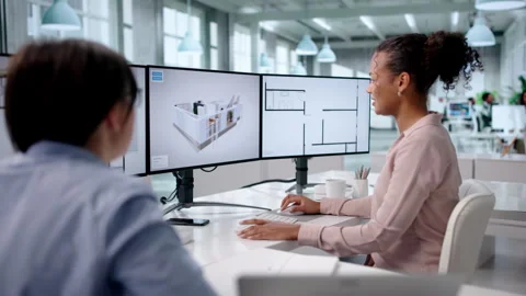 Interior Design Using 3D CAD Software Stock Footage 329682504