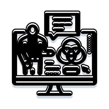 Interior designer collaborating online with client discussing plans Stock Illustration