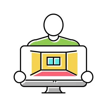 Interior designer color icon vector illustration Illustrazione stock