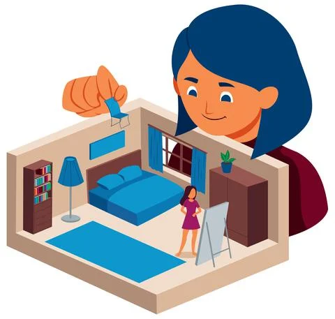 Interior Designer Illustration Stockillustratie