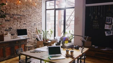 Interior of Designer Office Stock Footage 115441653