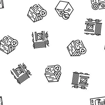 Interior designer office seamless pattern vector 스톡 일러스트