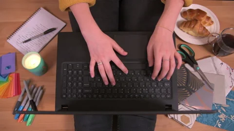 Interior Designer Working From Home Stock Footage 140741028