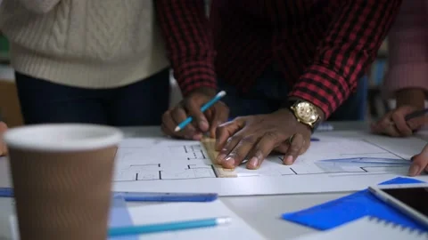 Interior designers team planning for new project Video stock 101983134