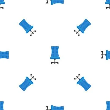 Interior desk chair pattern seamless vector 스톡 일러스트