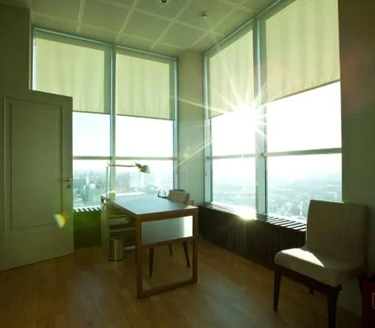 Interior with desk Stock Photos