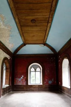 Interior details in Sheremetev castle palace in the village of Yurino on the Stock Photos