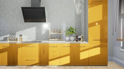 Interior dining area. 3d illustration Stock Footage 122286134