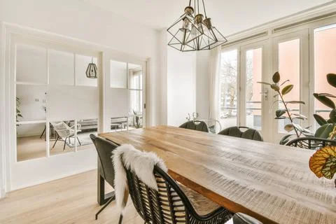 Interior of dining room Stock Photos