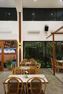 Interior dining space design and architecture of bar and restaurant Foto stock