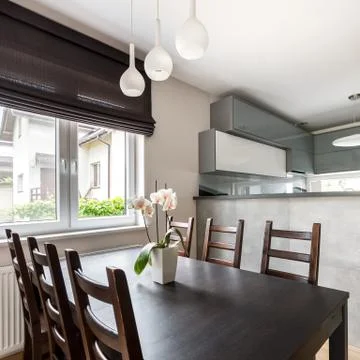 Interior with dining table Stock-Fotos