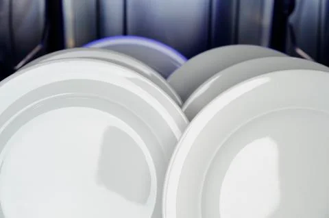 Interior of a dishwasher Stock Photos