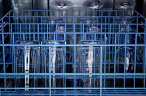 Interior of a dishwasher Stock Photos