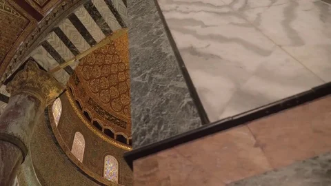 Interior Dome of the Rock  Stock Footage 82595331