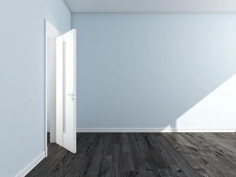 Interior with door Illustrazione stock