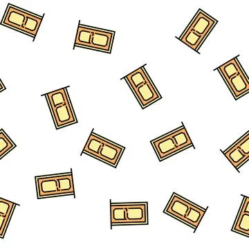 Interior door vector seamless pattern Stock Illustration