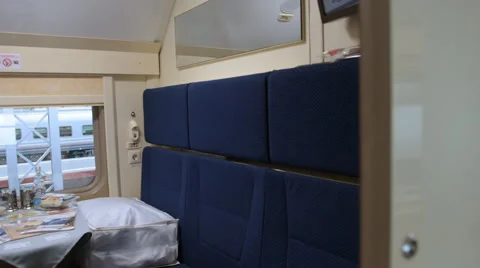 Interior of the double-decker train Mikhail Ulyanov Stock Footage 64085720