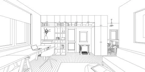 Interior drawing Stock Illustration