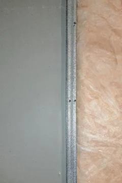 Interior Drywall or Plasterboard Installation with Metal Stud Framing Stock Photos