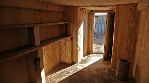 Interior dugout ranch abandoned #1 Stock Footage 33942219