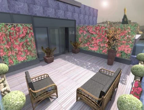 Interior of a dwelling house. Stock Illustration