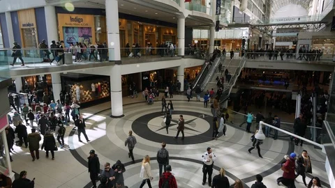Interior of Eaton Centrer Stock Footage 88935554