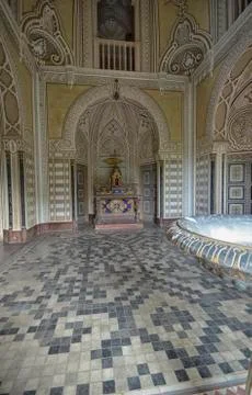 The interior of an eclectic palace 스톡 사진