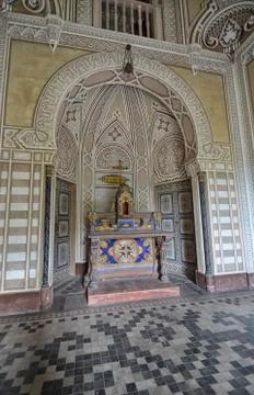 The interior of an eclectic villa Foto stock