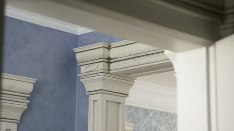 The interior of an elegant living room. Close-up of furniture. Slow motion. HD 库存影片 103842225