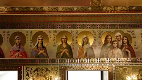 Interior element of a religious temple Stock Footage 255854055