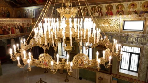 Interior element of a religious temple. Stock Footage 255858296