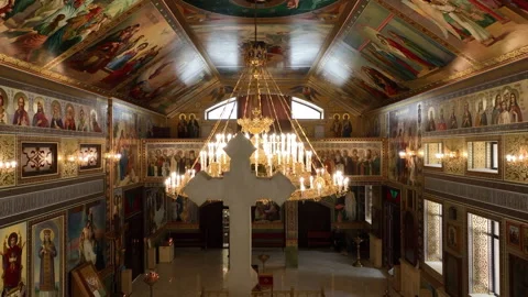 Interior element of a religious temple. Stock Footage 255858368