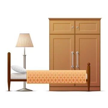 Interior elements of hotel room Stock Illustration