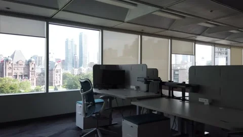 Interior elements of a modern office building and beautiful Stock Footage 210498148