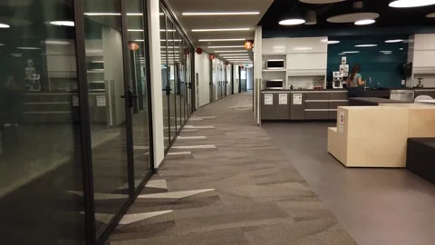 Interior elements of a modern office building. University Stock Footage 210498941