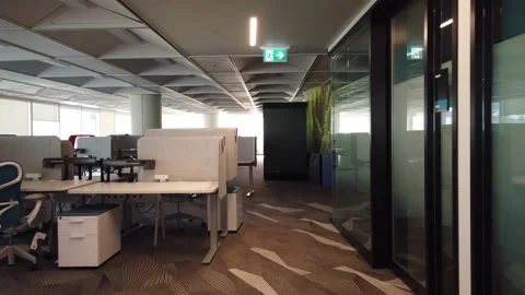 Interior elements of a modern office building. University Stock Footage 210499003