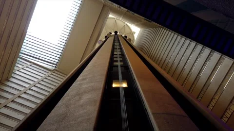 Interior &amp; Elevator Timelapse shot of Marriott Marquis Hotel in New York NFT.nyc Stock Footage 249795673