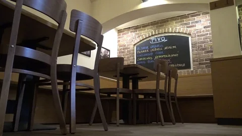 The interior of an empty bar - floor view Stock-Footage 82681946