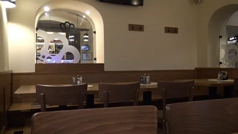 The interior of an empty bar Stock-Footage 82681797